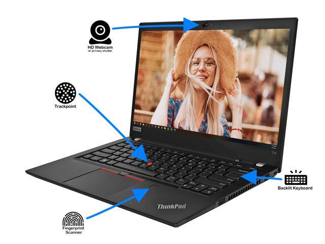 Lenovo ThinkPad T14 Notebook, 14' IPS FHD Display, Intel Core i5-10210U Upto 4.2GHz, 8GB RAM, 2TB NVMe SSD, HDMI, Displayport via USB-C, Card...