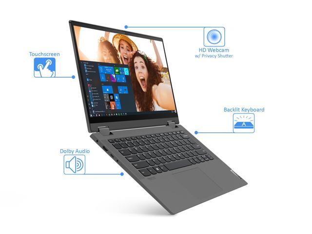 Lenovo Flex 5 2-in-1, 14' IPS FHD Touch Display, AMD Ryzen 7 4700U Upto 4.1GHz, 8GB RAM, 2TB NVMe SSD, Vega 6, HDMI, Card Reader, Wi-Fi, Bluetooth,...