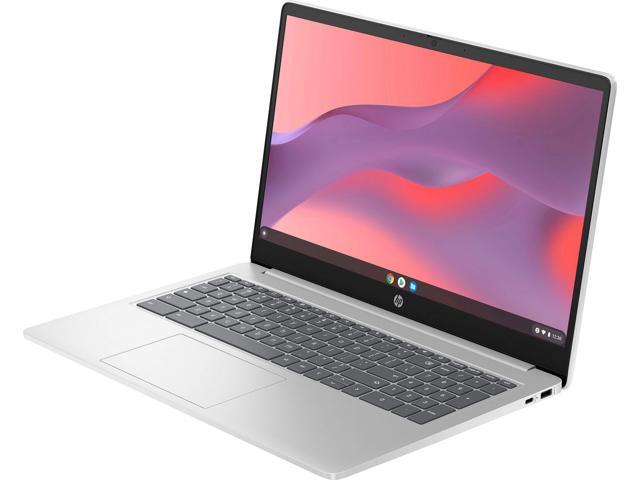 HP 15a Laptop, 15.6' HD Display, Intel Processor N200 Upto 3.7GHz, 8GB RAM, 64GB eMMC, Chrome OS (7J267UA#ABA)