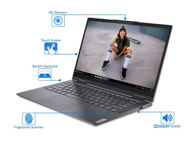Lenovo Yoga 7i 2-in-1, 14' IPS FHD Touch Display, Intel Core i7-1165G7 Upto 4.7GHz, 12GB RAM, 1TB NVMe SSD, Thunderbolt, Wi-Fi, Bluetooth, Windows...