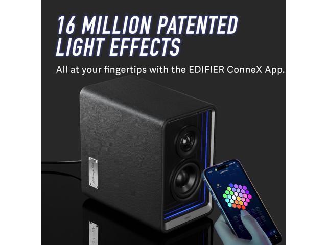 Edifier - QR65 2.0 Bluetooth Multimedia Speaker System with 65W GaN Charging, Lighting Effects, and Strong Base (Pair) - Black - image 8