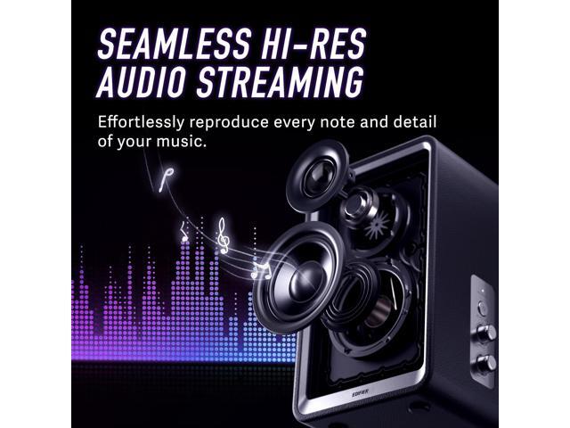 Edifier - QR65 2.0 Bluetooth Multimedia Speaker System with 65W GaN Charging, Lighting Effects, and Strong Base (Pair) - Black - image 4