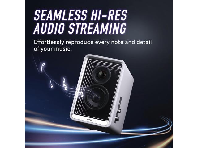 Edifier - QR65 2.0 Bluetooth Multimedia Speaker System with 65W GaN Charging, Lighting Effects, and Strong Base (Pair) - White - image 4