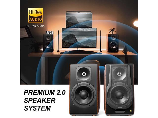 Edifier - S3000MKII Audiophile Hi-Fi/Hi Res Active Bookshelf 2.0 Speakers, Computer Speakers - 256W - Bluetooth 5.0 HD - Brown - image 6