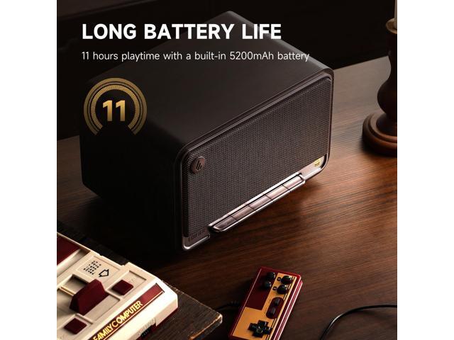Edifier - D32 Portable Bluetooth 5.3 Wireless Speaker with Apple AirPlay High Resolution Audio and 11 Hour Battery Life - Black Walnut - image 6