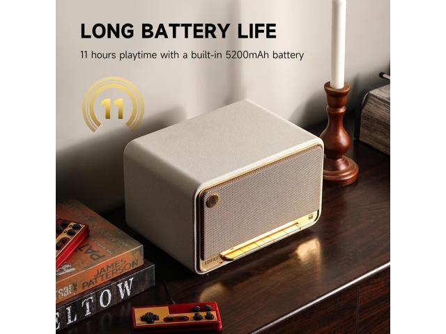 Edifier - D32 Portable Bluetooth 5.3 Wireless Speaker with Apple AirPlay High Resolution Audio and 11 Hour Battery Life - Ivory - image 6