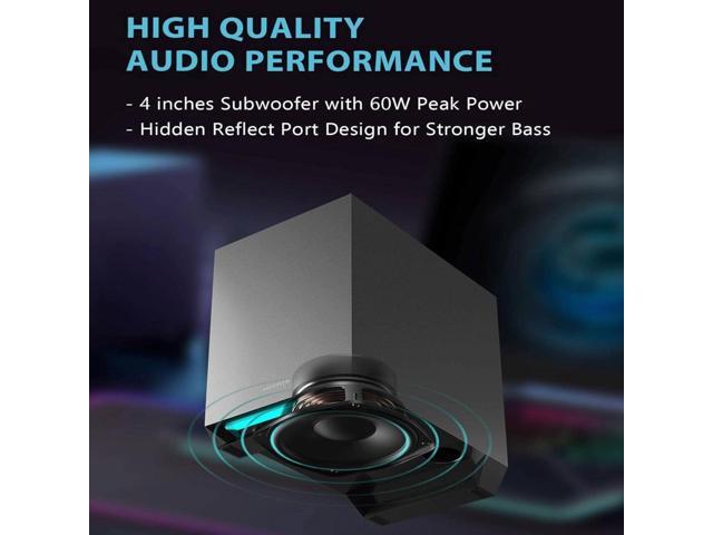 Edifier - G1500 MAX 2.1 Bluetooth Gaming Speakers with RGB Lighting (3-Piece) - Black - image 4