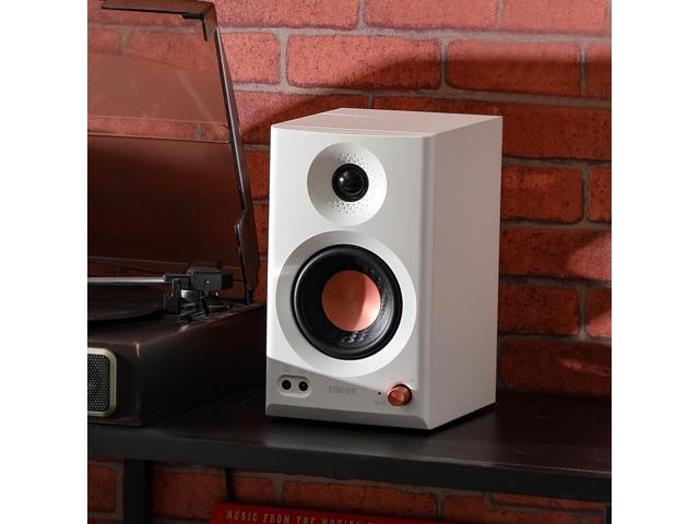 Edifier - MR3 Active Bookshelf Speakers, Computer Speakers - Bluetooth and Optical Input - 2.0 Studio Monitor Speaker (Pair) - White - image 8