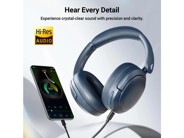Edifier V80 Hybrid Active Noise Cancelling Headphones, True Wireless Over Ear Bluetooth Headset with 45H Playtime, Wired Hi-Res Audio Fast Charging...