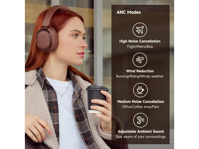 Edifier Active Noise Cancelling Headphones, Over Ear Bluetooth Headset, 92H Playtime Wired & Wireless Hi-Res Audio Certified, Fast Charging Clear...