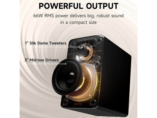 Edifier - M60 Compact Desktop 2.0 Speakers (Pair) - Black - image 4