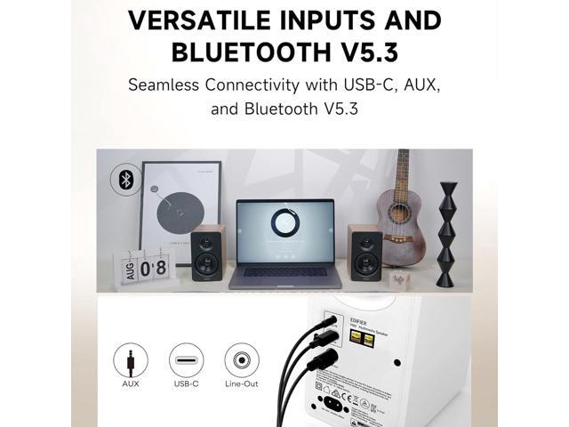 Edifier - M60 Compact Desktop 2.0 Speakers (Pair) - Oak Brown - image 6