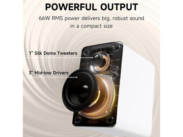 Edifier - M60 Compact Desktop 2.0 Speakers (Pair) - Ivory - image 4