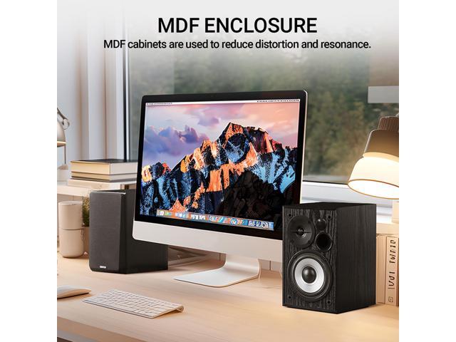 Edifier - R990BT 4" 24-Watt Powered Bookshelf Speakers with 24W, Bluetooth 5.4, Silk Dome Tweeters and Preset Audio Options (Pair) - Black - image 7