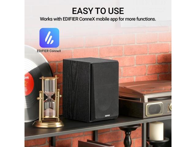 Edifier - R990BT 4" 24-Watt Powered Bookshelf Speakers with 24W, Bluetooth 5.4, Silk Dome Tweeters and Preset Audio Options (Pair) - Black - image 8