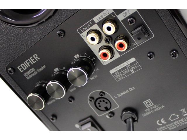 Edifier - R2000DB Powered Bluetooth Bookshelf Speakers, Computer Speakers - 120W RMS Optical Input - Near-Field Studio Monitors - Wood/Black - image 4
