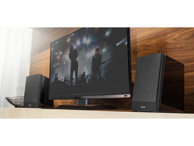 Edifier - R1850DB Active Bookshelf Speakers, Computer Speakers - Bluetooth and Optical Input - 2.0 Studio Monitor Speaker - Black - image 7