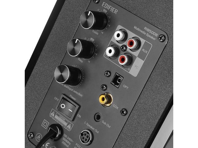 Edifier - R1850DB Active Bookshelf Speakers, Computer Speakers - Bluetooth and Optical Input - 2.0 Studio Monitor Speaker - Black - image 5
