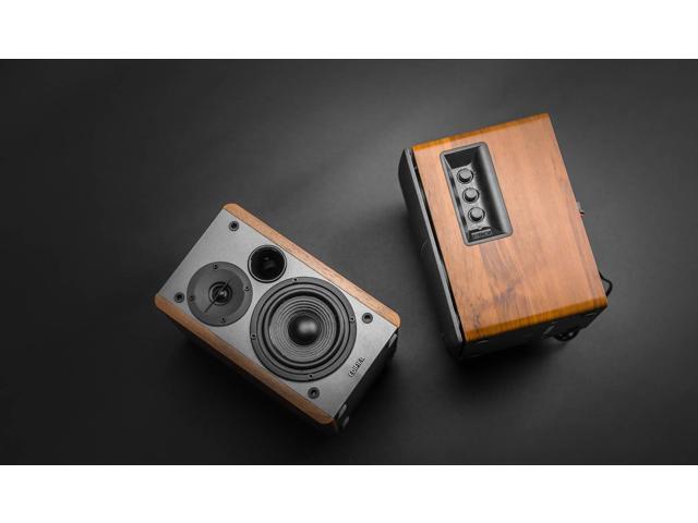Edifier - R1280DB Powered Bluetooth Bookshelf Speakers, Computer Speakers - 42W RMS Optical Input - Wireless Studio Monitors - Brown - image 7