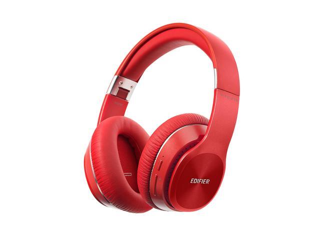 Edifier W820BT Bluetooth Headphones - Foldable Wireless Headphone with 80-hour Long Battery Life - Red