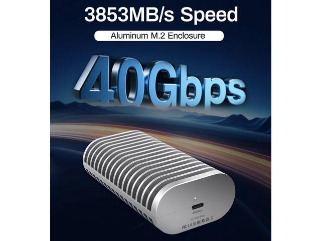 TERRAMASTER D1 SSD Plus 40Gbps M.2 NVMe SSD Enclosure - Aluminum M.2 Enclosure USB Type-C, Compatible with USB 4/3.2/3.1/3.0/2.0, Thunderbolt...