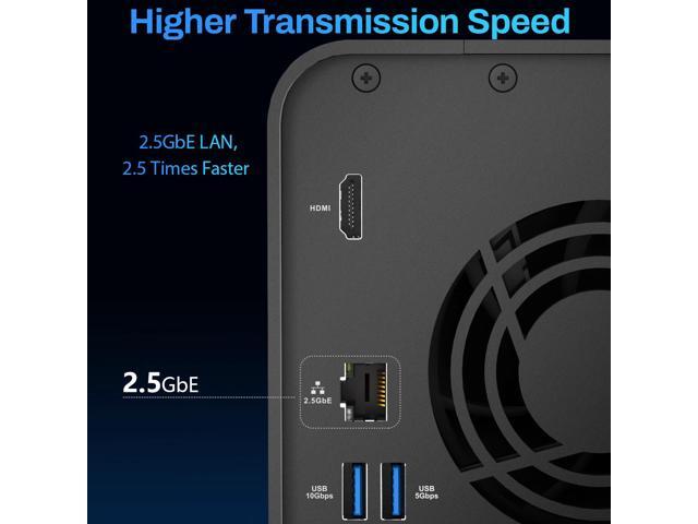 TERRAMASTER F2-425 2-Bay NAS Storage - Intel x86 Quad-Core CPU, 4GB RAM, 2.5GbE LAN, Network Attached Storage Multimedia Server for Home Users...