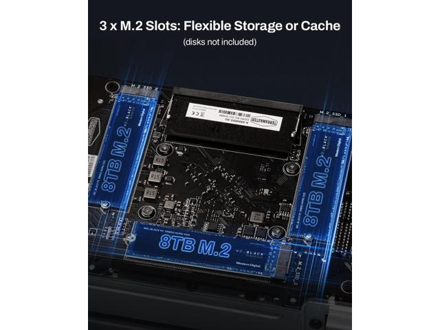 TERRAMASTER F2-425 Plus NAS Storage - 2Bay Intel N150 Quad-Core CPU, 8GB RAM DDR5, 5GbE LAN x 2, M.2 Slot x 3, Network Attached Storage for...
