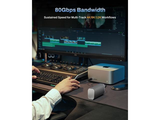 TERRAMASTER D1 SSD Pro 80Gbps M.2 NVMe SSD Enclosure, up to 7061MB/s, All-Aluminum Case with Efficient Cooling, Zero Noise, Compatible with USB...