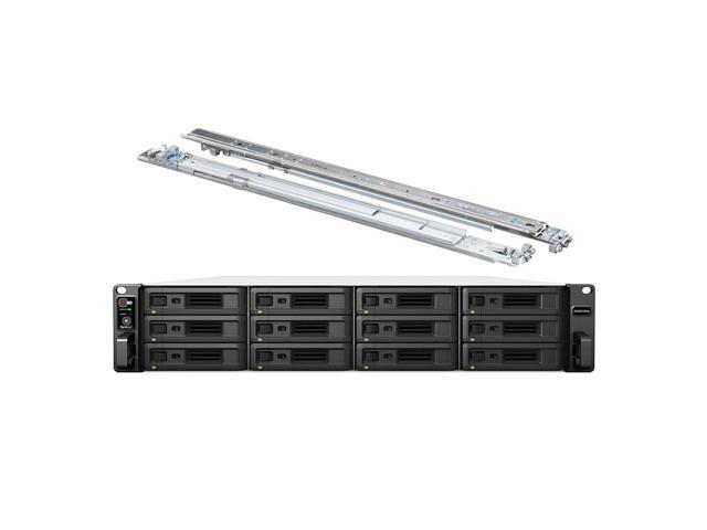 Synology RackStation RS3621RPxs NAS Server with Xeon 2.2GHz CPU, 64GB Memory, 12TB SSD Storage, 4 x 1GbE LAN Ports, Redundant Power, DSM Operating.