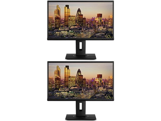 ViewSonic VG2440 24-inch 1920 x 1080 Full HD LCD IPS Monitor, 2-Pack bundle with Ultra-Thin Bezel, FreeSync, Eye-Care, HDMI, DisplayPort, USB Hub,...