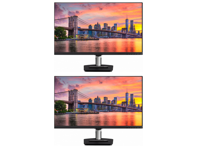 ViewSonic TD2455 24-inch 1080P FHD IPS Premium Monitor, 2-Pack Bundle with 10-Point Touch, Daisy Chain, HDMI, DisplayPort, USB-C, Speaker, Stylus Pen