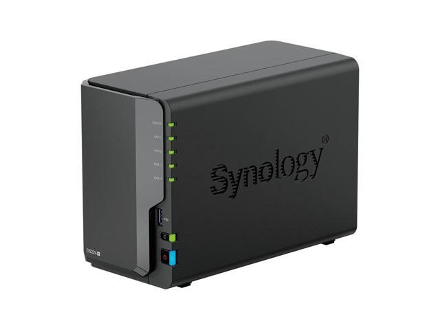 Synology DiskStation DS224+ NAS Server with Celeron 2.0GHz CPU, 6GB Memory, 2TB SSD Storage, 2 x 1GbE LAN Ports, DSM Operating System