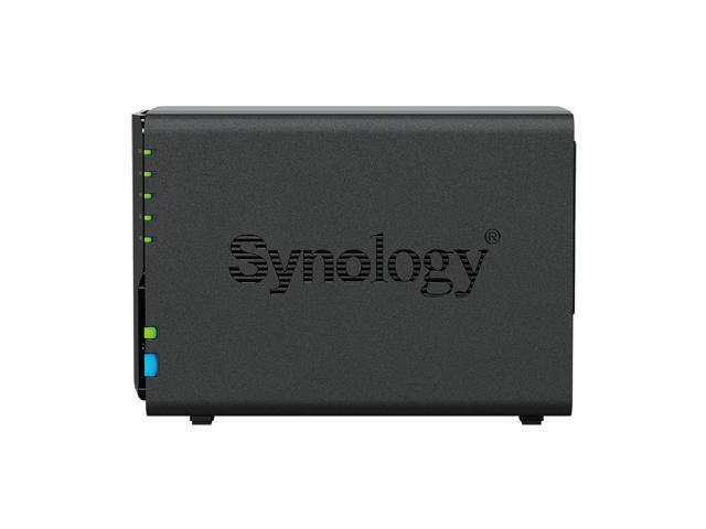 Synology DiskStation DS224+ NAS Server with Celeron 2.0GHz CPU, 6GB Memory, 2TB SSD Storage, 2 x 1GbE LAN Ports, DSM Operating System