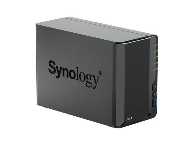 Synology DiskStation DS224+ NAS Server with Celeron 2.0GHz CPU, 6GB Memory, 2TB SSD Storage, 2 x 1GbE LAN Ports, DSM Operating System