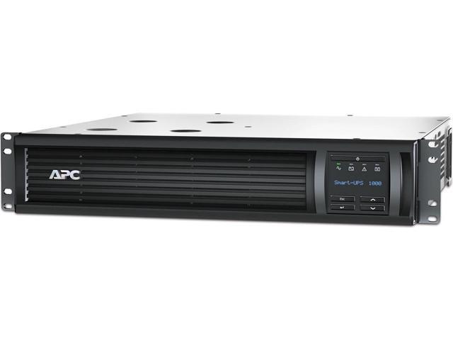 APC Smart-UPS, SMT1000RM2UC 2U Rack Back-UPS, 1000 VA Backup Battery Power Supply, 6 x NEMA 5-15R, SmartConnect Port, SmartSlot, AVR, LCD Screen...