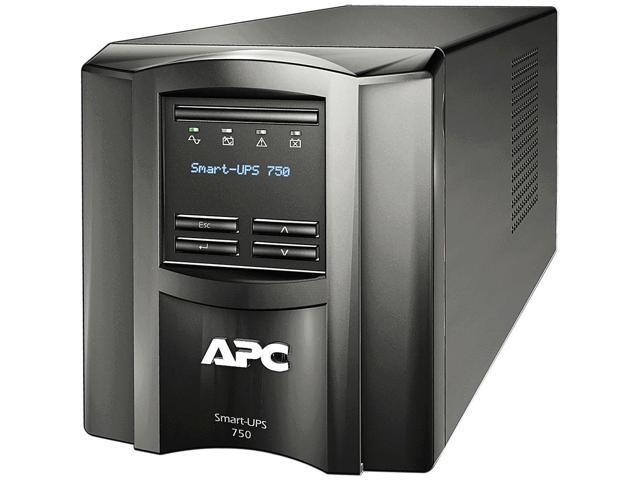 APC Smart-UPS, SMT750C Tower Back-UPS, 750 VA Backup Battery Power Supply, 6 x NEMA 5-15R, SmartConnect Port, SmartSlot, AVR, LCD Bundled With 16GB...
