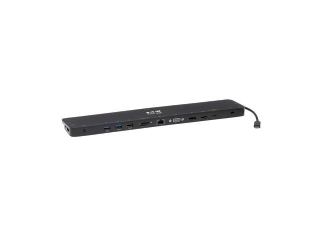 Tripp-Lite USB-C Dock Supporting Triple Display, 4K, 100W, VGA, HDMI, DisplayPort and Ethernet Workstation Bundled With Dual Monitor Stand, MK270...