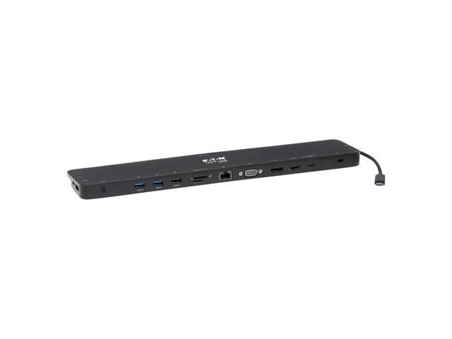 Tripp-Lite USB-C Dock Supporting Triple Display, 4K, 100W, VGA, HDMI, DisplayPort and Ethernet Workstation Bundled With Dual Monitor Stand, MK650...