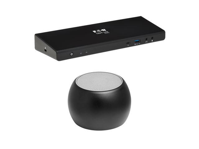 Tripp Lite USB-C Dock Supporting Dual Display, 5K, 85W, HDMI, DisplayPort and Ethernet Bundled with Bluetooth Boost U Speaker and Built-in Mic, 5.