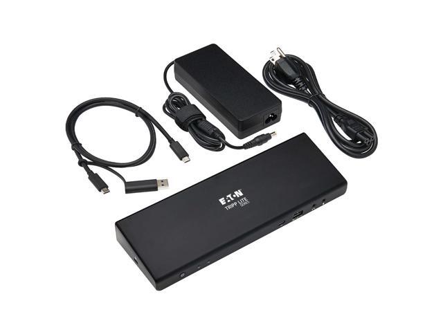 Tripp Lite USB-C Dock Supporting Dual Display, 5K, 85W, HDMI, DisplayPort and Ethernet Bundled with Bluetooth Mini U Speaker and Built-in Mic, 4...