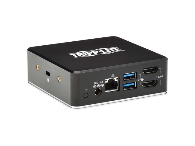 Tripp Lite USB-C Universal Dock Supporting Dual Display, FHD, 85W, HDMI and USB Hub Workstation Bundled With Desk Mount Dual Monitor Stand, MK650...
