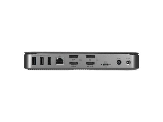 Targus USB-C Universal/Hybrid Quad 4K 100W Dock Bundled with Bluetooth Boost U Speaker and Built-in Mic, 5 Hour Playback
