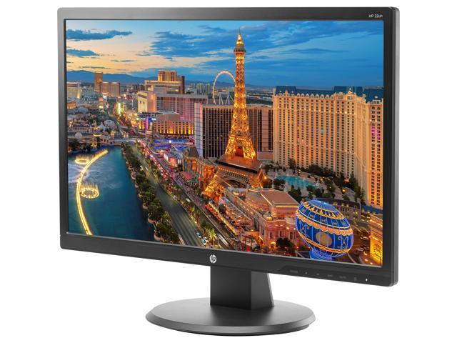 HP 22uh 21.5-inch Full HD 1920 x 1080 LED Backlit LCD Monitor 2-Pack Bundle with HDMI, VGA, DVI ports, and Desk Mount Clamp Dual Monitor Stand