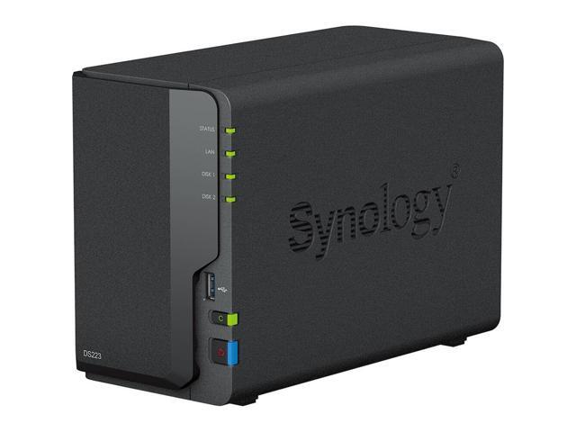 Synology DiskStation DS223 NAS Server with RTD1619B 1.7GHz CPU, 2GB Memory, 4TB SSD Storage, 1 x 1GbE LAN Port, DSM Operating System