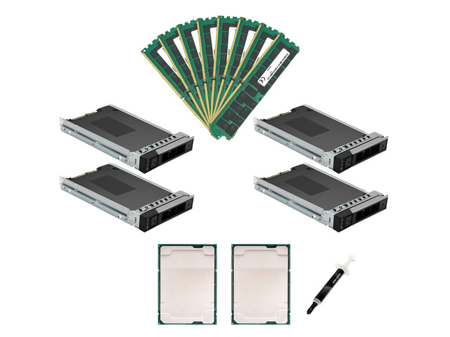 Matched Pair of Intel Xeon 6132 14-Core, 2.60 GHz Bundle with 7.68TB Enterprise SSD Storage, and 256GB DDR4 Memory for ThinkSystem SR530, SR630,...