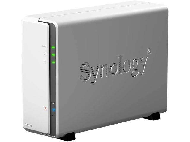 Synology DiskStation DS120j NAS Server with Armada 800MHz CPU, 512MB Memory, 10TB HDD Storage, 1 x 1GbE LAN Port, DSM Operating System
