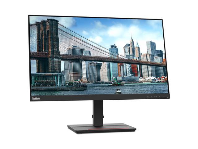 Lenovo ThinkVision S24e 24-inch 1920 x 1080 LED Backlit Full HD LCD Monitor, 2-Pack Bundle with HDMI, VGA, Desk Mount Dual Monitor Stand