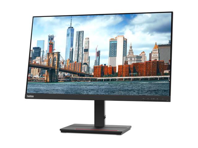 Lenovo ThinkVision S24e 24-inch 1920 x 1080 LED Backlit Full HD LCD Monitor, 2-Pack Bundle with HDMI, VGA, Desk Mount Dual Monitor Stand