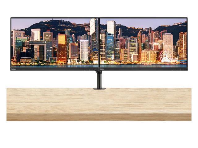 Lenovo ThinkVision E27q 27-inch 2560 x 1440 LED Backlit Quad HD LCD Monitor, 2-Pack Bundle with HDMI, DisplayPort, Integrated Speakers, Desk Mount...