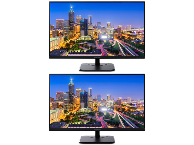 ViewSonic VA2456-MHD 24-inch 1920 x 1080 Full HD LCD IPS Monitor, 2-Pack Bundle with Ultra-Thin Bezel, FreeSync, Eye Care, HDMI, DisplayPort, VGA,...